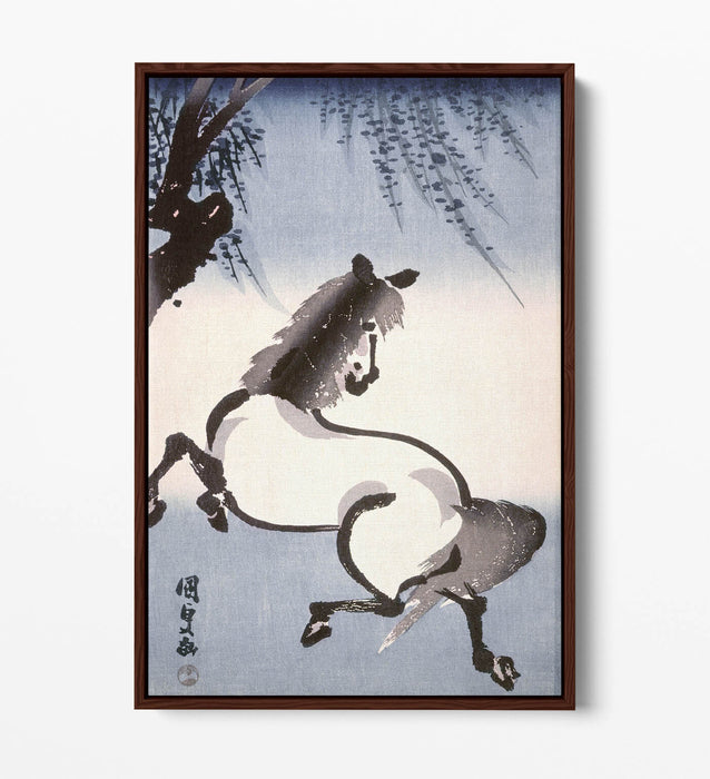 Canvas Wall Art Print - Japanese Horse Artwork With Float Effect Canvas Frame