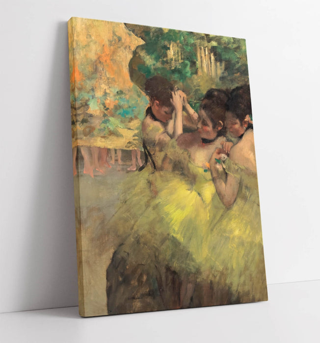 EDGAR DEGAS, YELLOW DANCERS -CANVAS WALL ARTWORK PICTURE PRINT