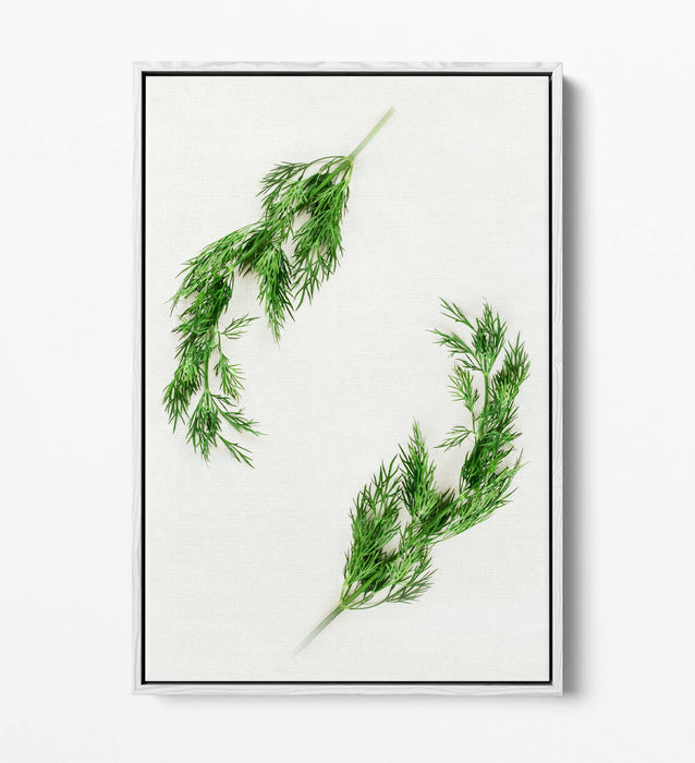 Canvas Wall Art - Cooking Herbs Artwork | Handmade Kitchen Wall Decor, Float Effect Frame
