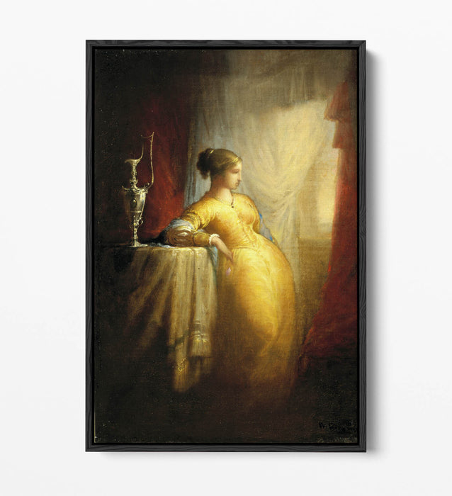 Canvas Wall Art | At The Window By William Rimmer - Handmade Float Effect Print