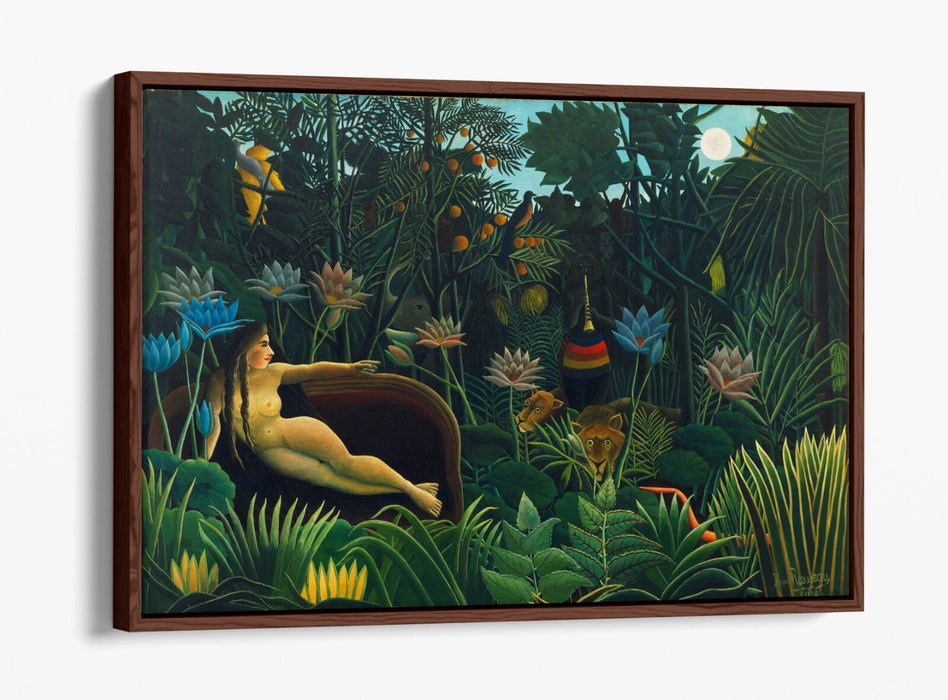 Float Effect Canvas Art - Henri Rousseau Print on Premium MDF Frame, Ready to Hang