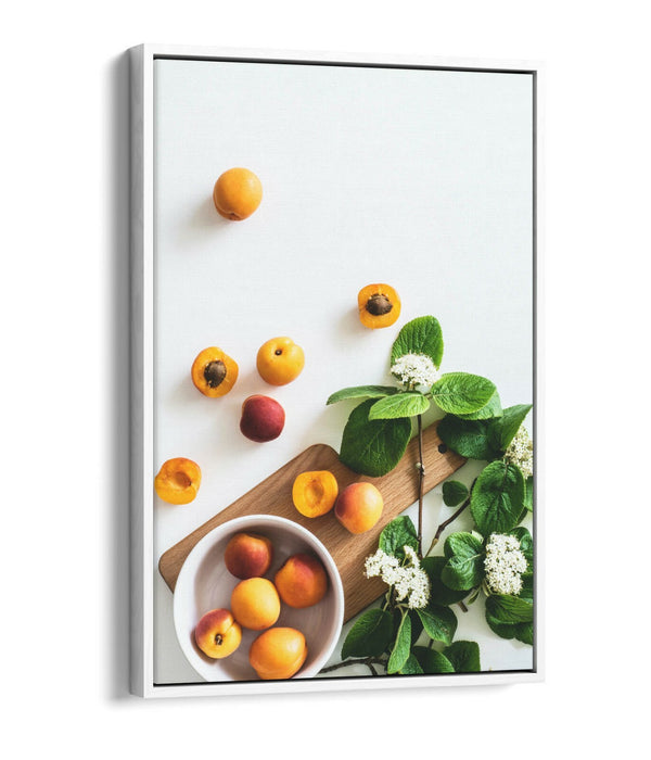 Canvas Wall Art – Apricot Fruit Art With Float Effect Frame | Kitchen Wall Decor