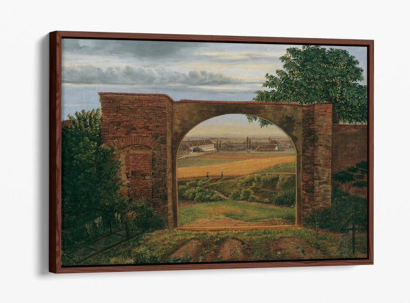 Canvas Wall Art - Thomas Ender The Cemetery Gate | Float Effect Premium Print