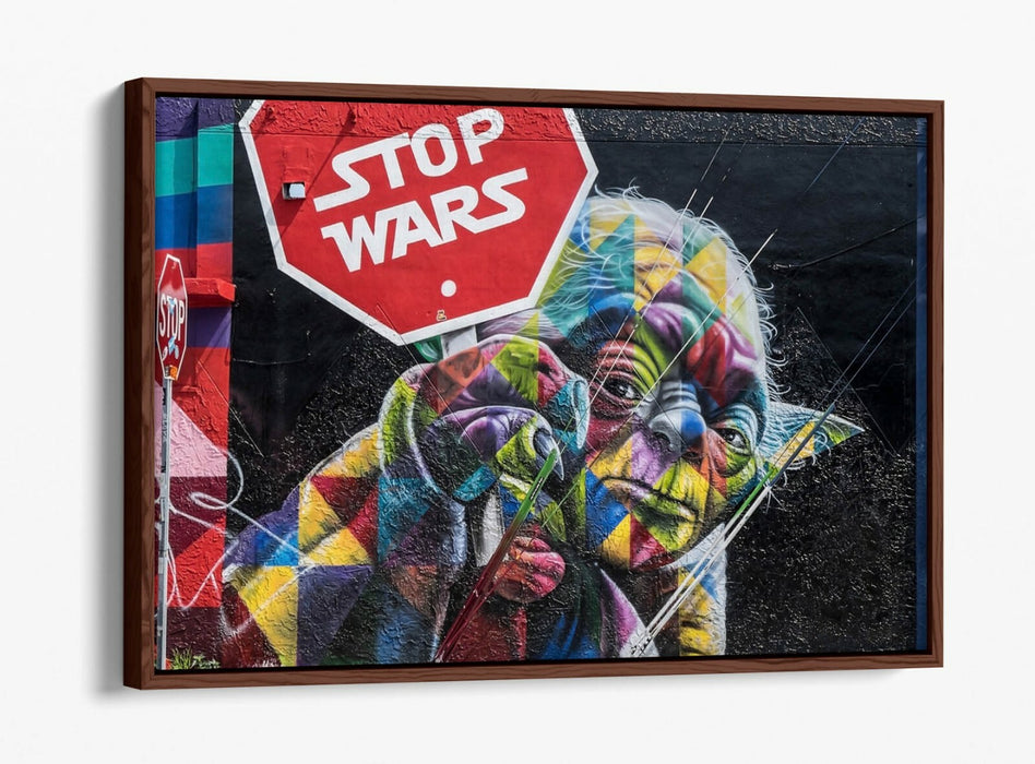 Yoda Canvas Wall Art - Handmade Star Wars Float Effect Canvas Print | Premium Frame