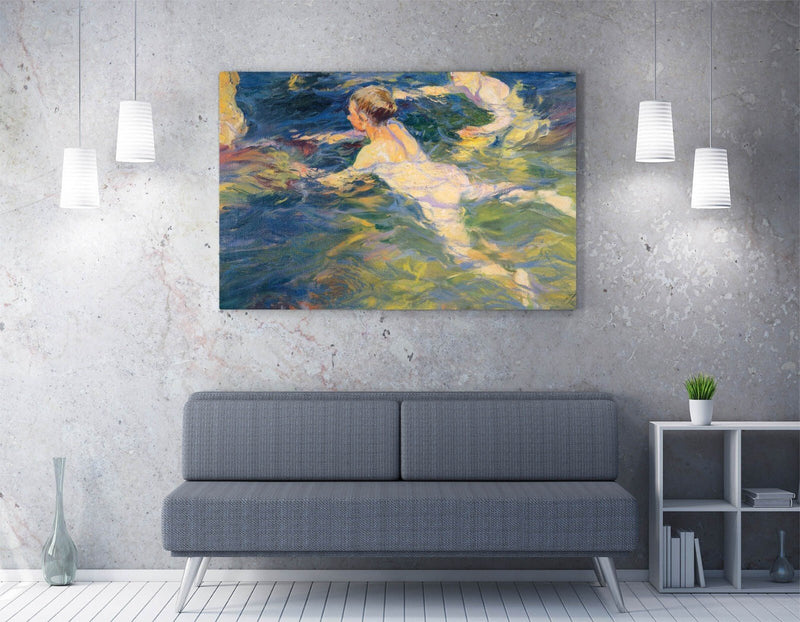 Canvas Wall Art - Joaquin Sorolla Swimmers Print | Handmade UK Canvas Art