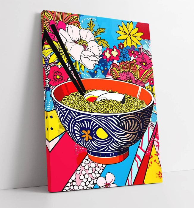 Ramen Canvas Wall Art - Multi Colour Canvas With Scratch Resistant Finish