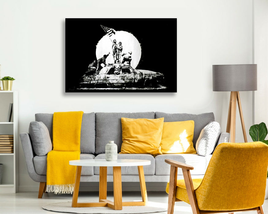 BANKSY CANVAS WALL ART PRINT ARTWORK GRAFFITI - Flags iconic