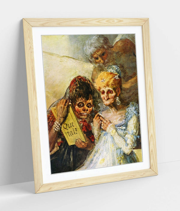 Framed Art Poster - Francisco Goya Wall Art Print With Natural Wood Frame