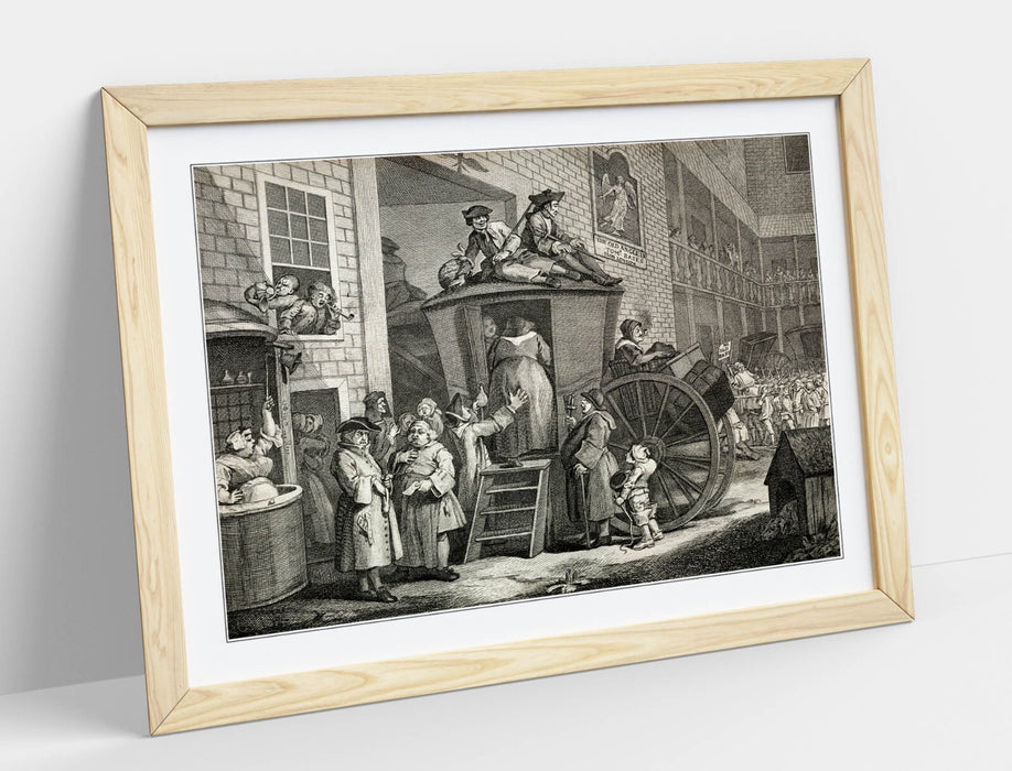 Framed Wall Art – William Hogarth Stage Coach Painting | Handmade UK Print