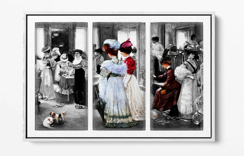 Vintage Victorian Canvas - Float Effect Wall Art | Handmade UK Women Portrait Print
