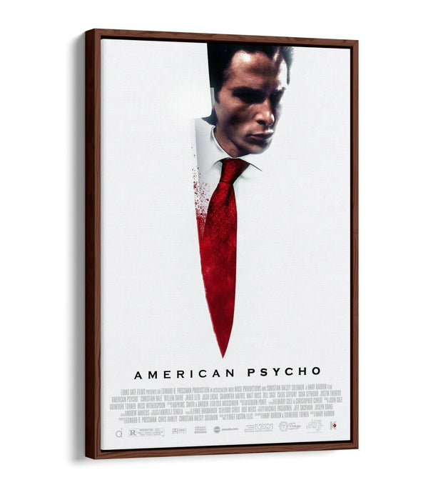 American Psycho Poster - Premium Float Effect Canvas Wall Art With Vibrant Color Print