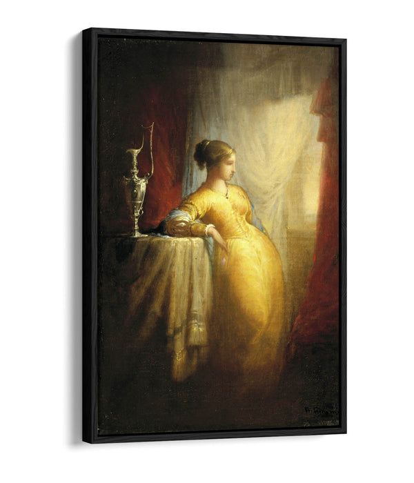 Canvas Wall Art | At The Window By William Rimmer - Handmade Float Effect Print