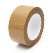 Bundle of 2 inch brown parcel packing tape rolls