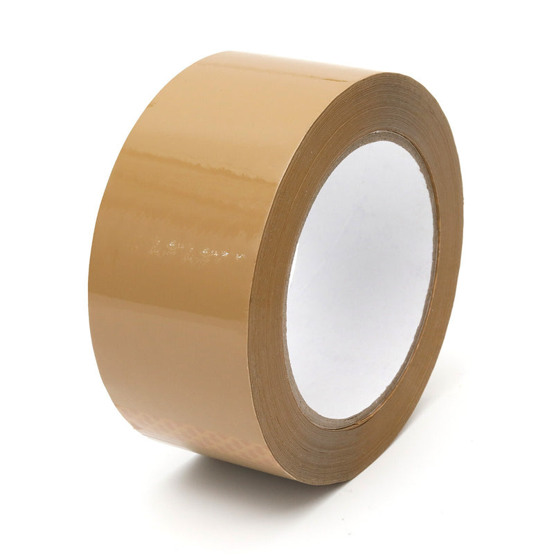 Bundle of 2 inch brown parcel packing tape rolls