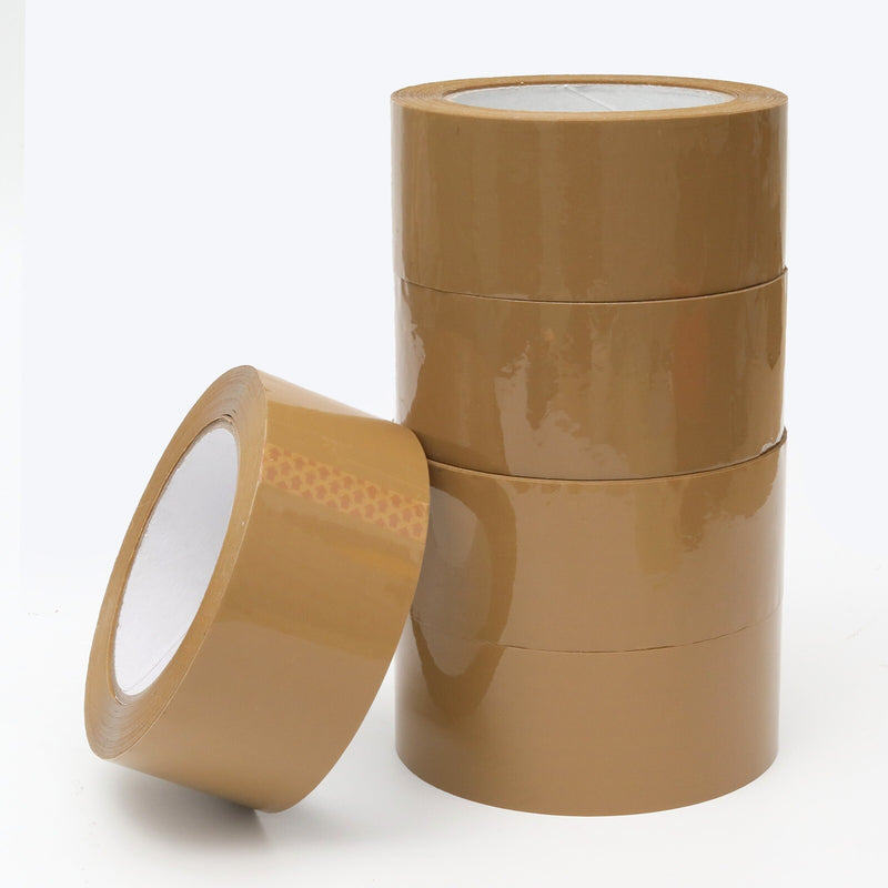 Brown parcel packing tape roll detail