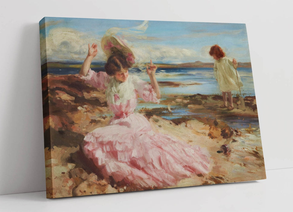 Canvas Wall Art - Charles Sims By Summer Seas, Handmade Canvas Print With Scratch Resistant Finish
