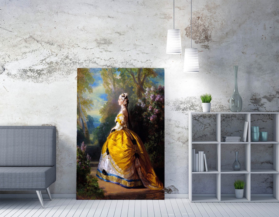 Canvas Wall Art Featuring Franz Xaver Winterhalter Empress Eugenie Painting – Premium 30mm Deep Frame