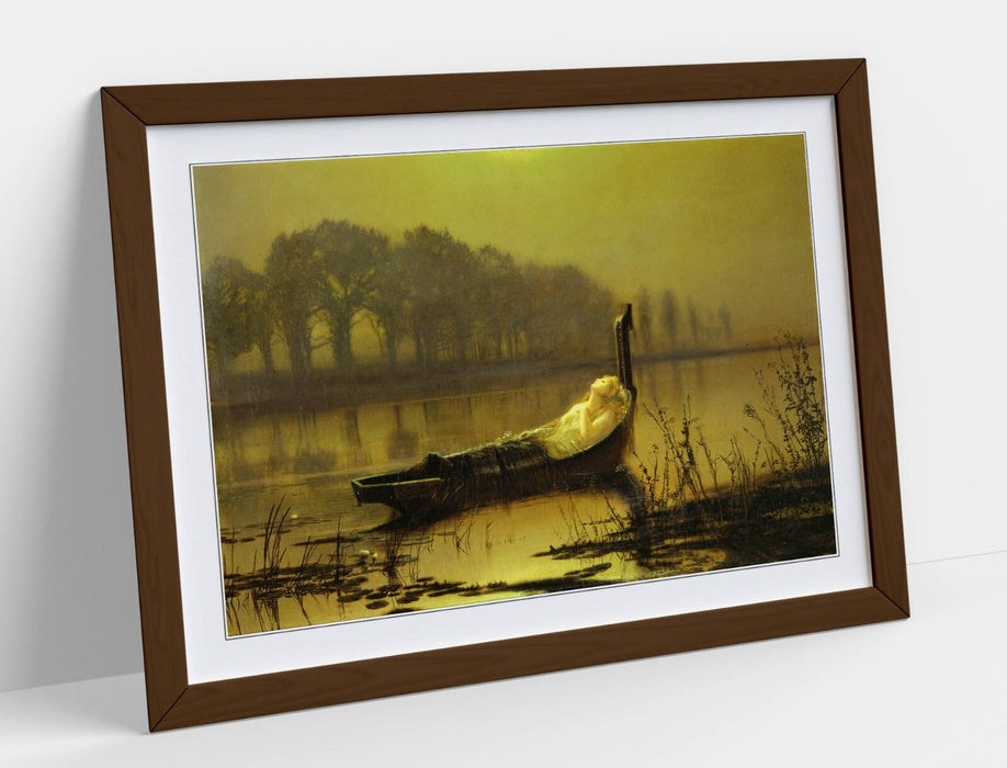 Framed Art Poster - John Grimshaw Lady Of Shalott Print | Matte Paper, UK Made Frame
