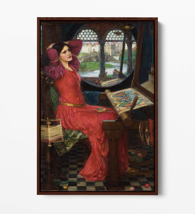 WATERHOUSE HALF SICK OF SHADOWS -FLOAT EFFECT CANVAS WALL ART PIC PRINT-