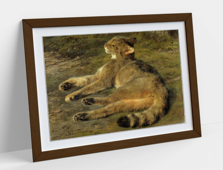 Framed Art Print - Realistic Cat Painting with Gallery Style Frame & Archival Ink