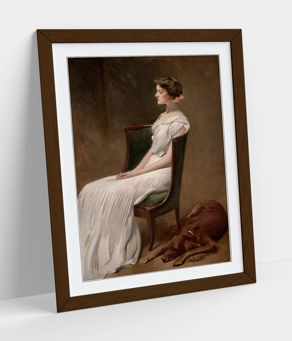 Framed Art Poster - John White Alexander Print with Woodgrain Frame | Handmade Wall Art