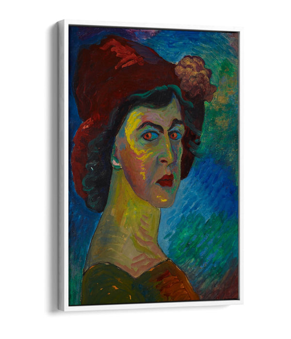 Float Effect Canvas Art – Marianne Von Werefkin Self Portrait Print on 30mm Deep Frame