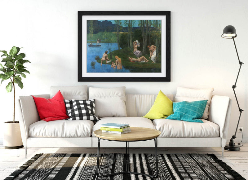 Framed Art Poster - Pierre Puvis De Chavannes Naked Women Print | Matte Paper