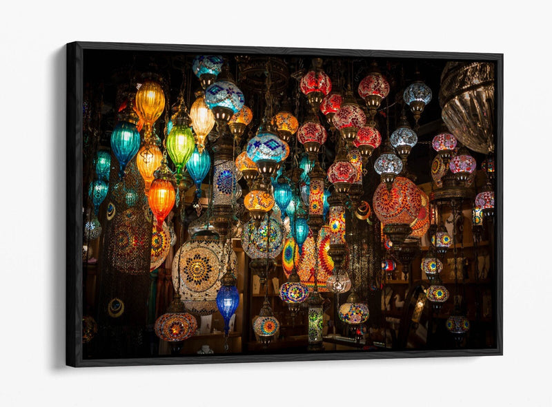 Festival Lantern Canvas - Colorful Wall Art With Float Effect & Premium Varnish Finish