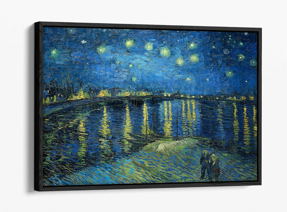 VAN GOGH STARRY NIGHT OVER THE RHONE -FLOAT EFFECT CANVAS WALL ART PIC PRINT-