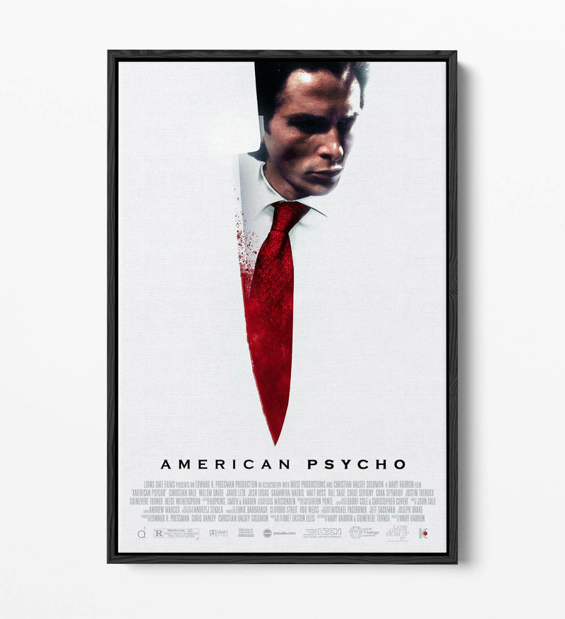 American Psycho Poster - Premium Float Effect Canvas Wall Art With Vibrant Color Print