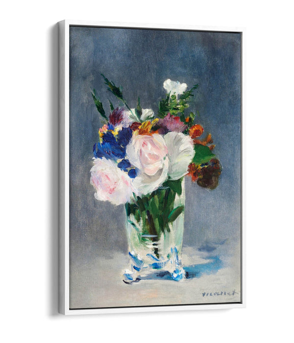 Float Effect Canvas Art | Edouard Manet Crystal Vase Artwork on MDF Frame
