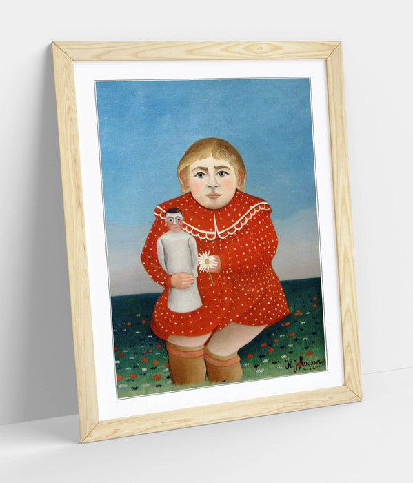 Framed Wall Art Poster - Henri Rousseau Child With Doll Print, UK Handmade Frame