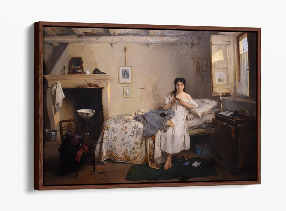 Canvas Wall Art Print – Gerolamo Induno Sad Feeling | Premium Float Effect Frame