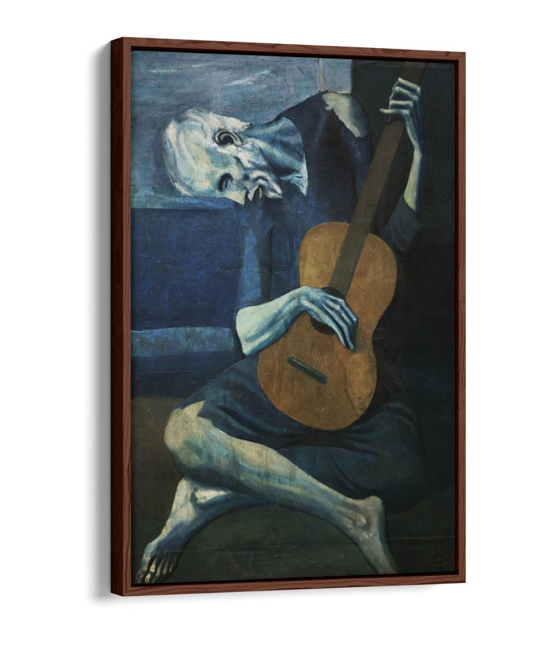 Picasso Canvas Wall Art - Old Guitarist Print | Float Effect Canvas, Ready to Hang