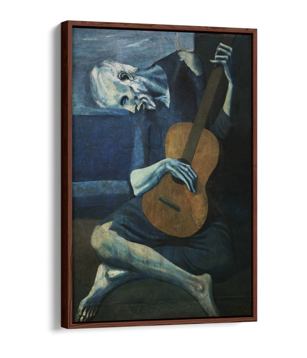 Picasso Canvas Wall Art - Old Guitarist Print | Float Effect Canvas, Ready to Hang