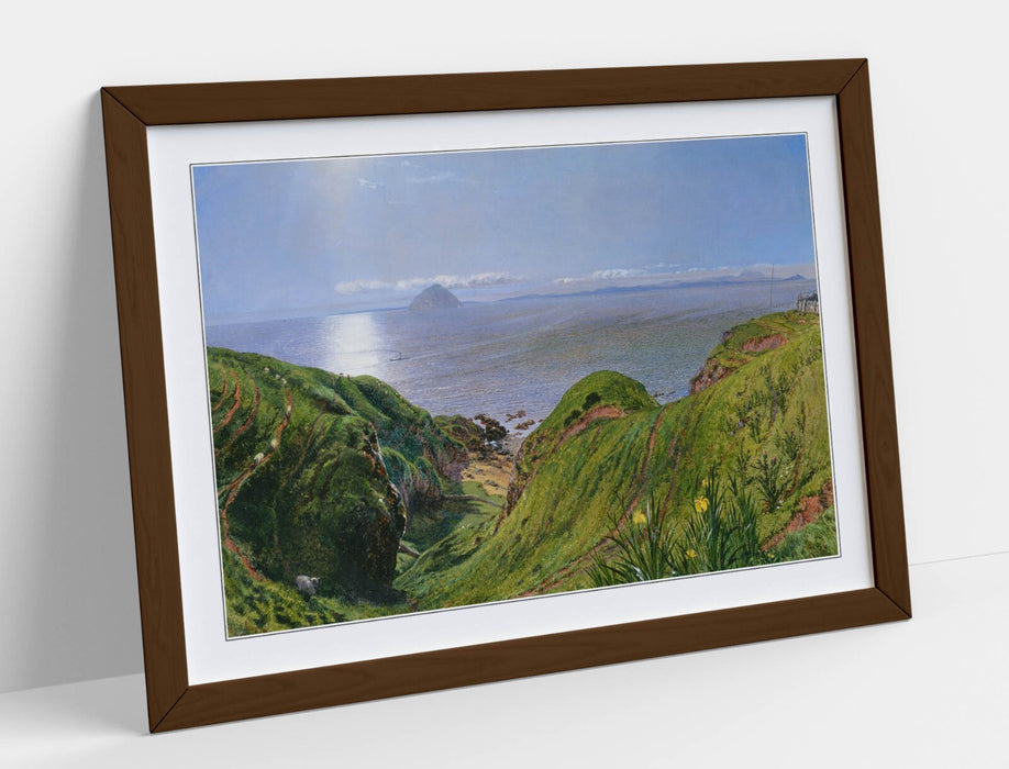 Framed Wall Art Featuring William Bell Scott Ailsa Craig Painting - Handmade UK Frame