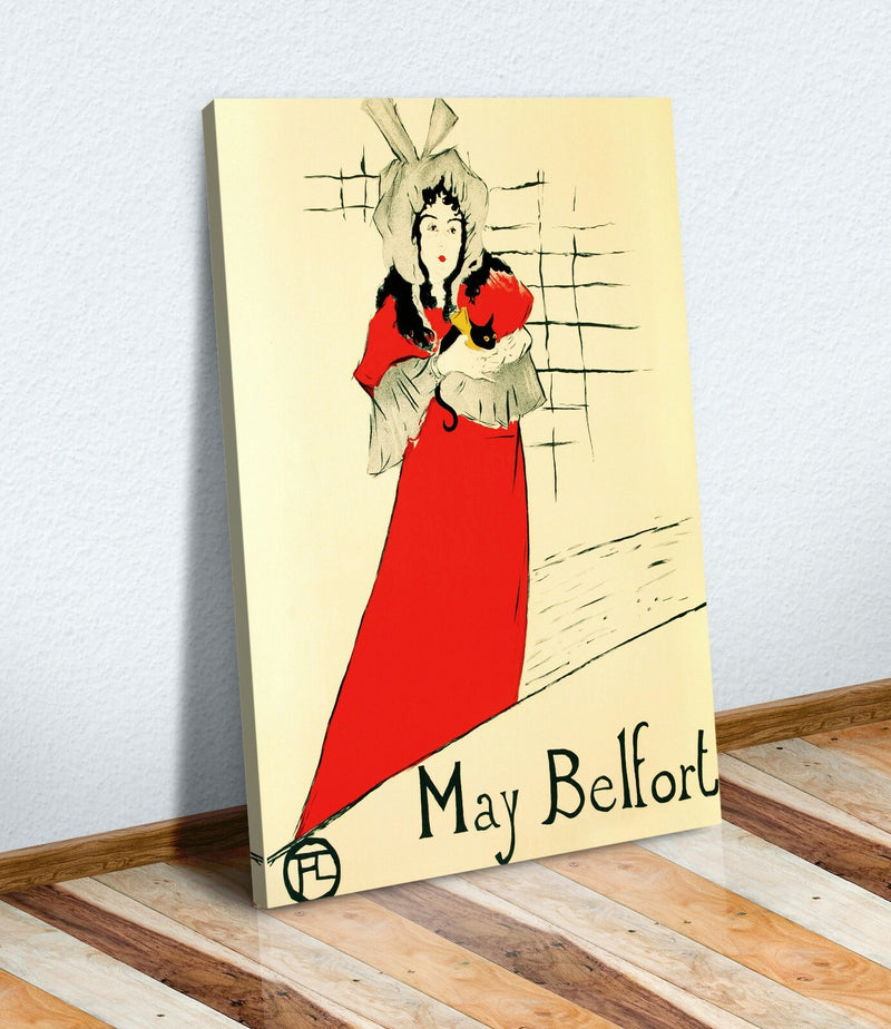 Canvas Wall Art – Henri de Toulouse Lautrec May Belfort Artwork Picture Print