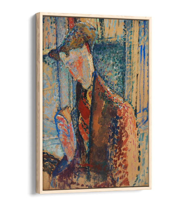 Float Effect Canvas Art - Modigliani Reverie Modern Wall Decor, Ready to Hang