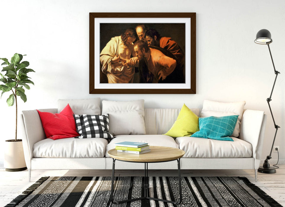 Framed Art Poster – Caravaggio Saint Thomas Classic Painting Print 4 Sizes