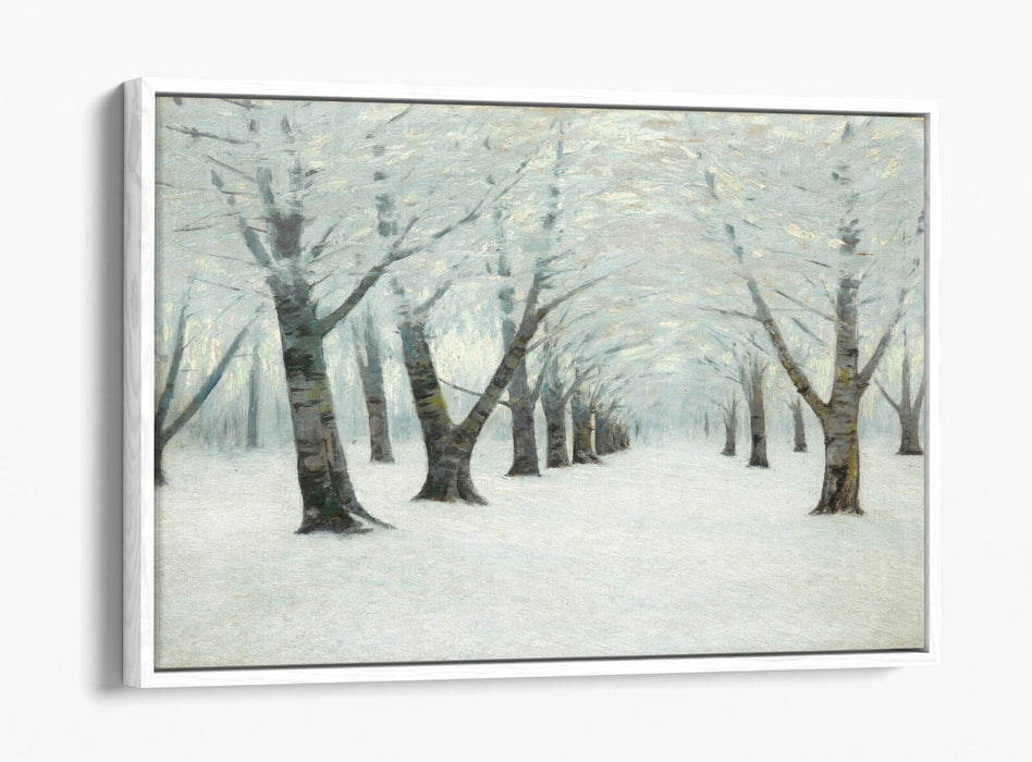 L. BIRGE HARRISON, TUNNEL OF TREES IN WINTER -FLOAT EFFECT CANVAS WALL ART PRINT