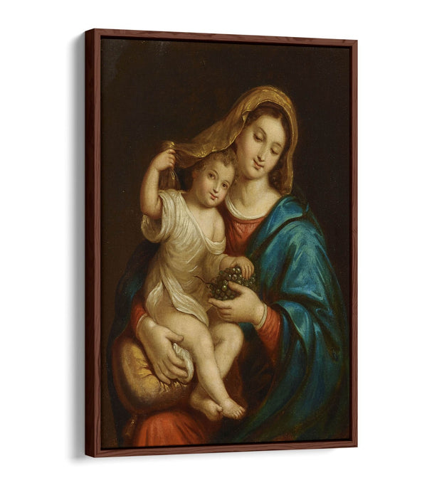 FRANCESCO ALBERI, MADONNA WITH CHILD -FLOAT EFFECT CANVAS WALL ART PRINT
