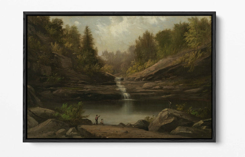 Float Effect Canvas Art - Mountain Pool Artwork on Custom MDF Frame, Ready To Hang
