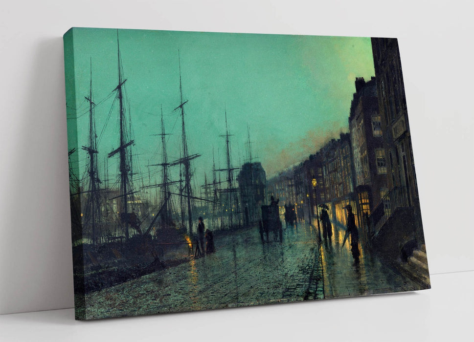 Canvas Wall Art - John Atkinson Grimshaw Shipping On The Clyde Print, Handmade