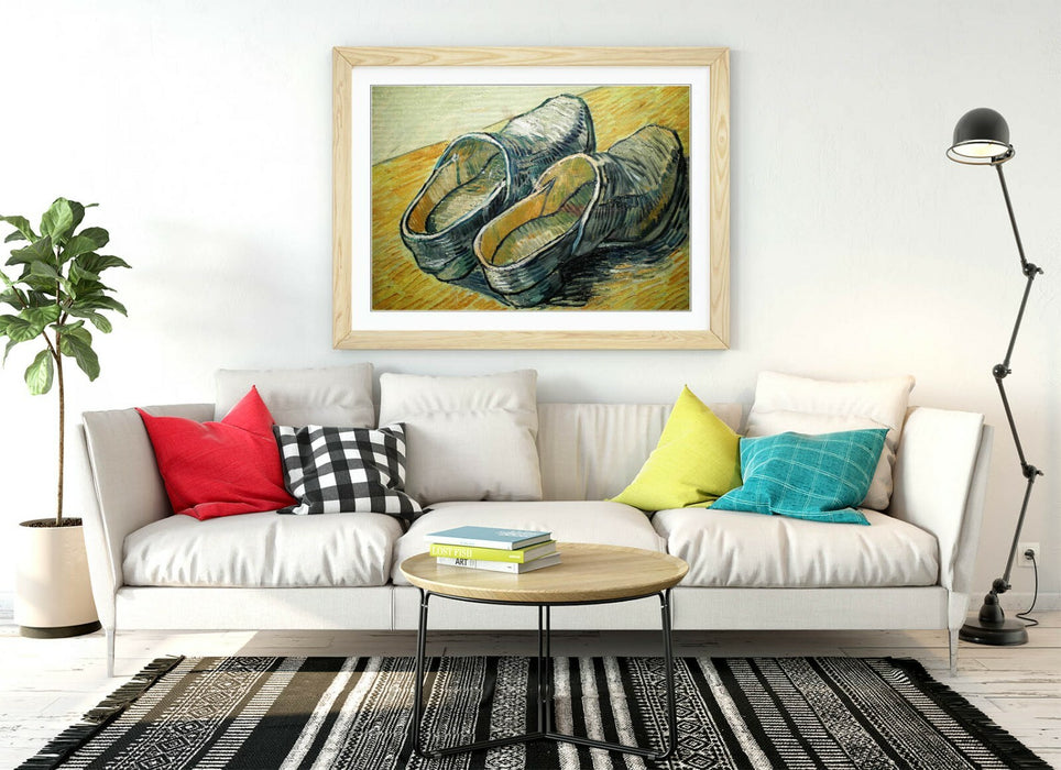 VINCENT VAN GOGH "STILL LIFE WOODEN SHOES" -FRAMED WALL ART PICTURE PRINT