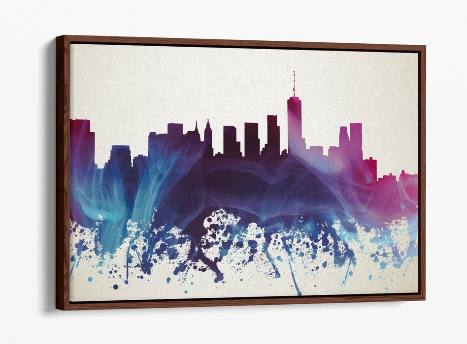 New York City Canvas - Splash Effect Print | Modern Wall Decor On Deep Frame