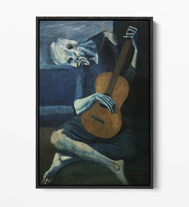 Picasso Canvas Wall Art - Old Guitarist Print | Float Effect Canvas, Ready to Hang