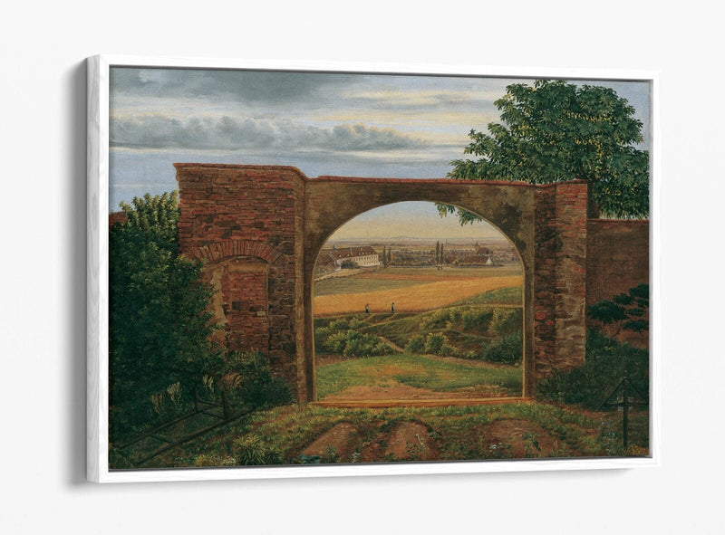 Canvas Wall Art - Thomas Ender The Cemetery Gate | Float Effect Premium Print