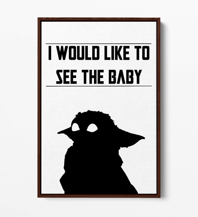 THE MANDALORIAN STAR WARS STYLE QUOTE -FLOAT EFFECT CANVAS ART PRINT