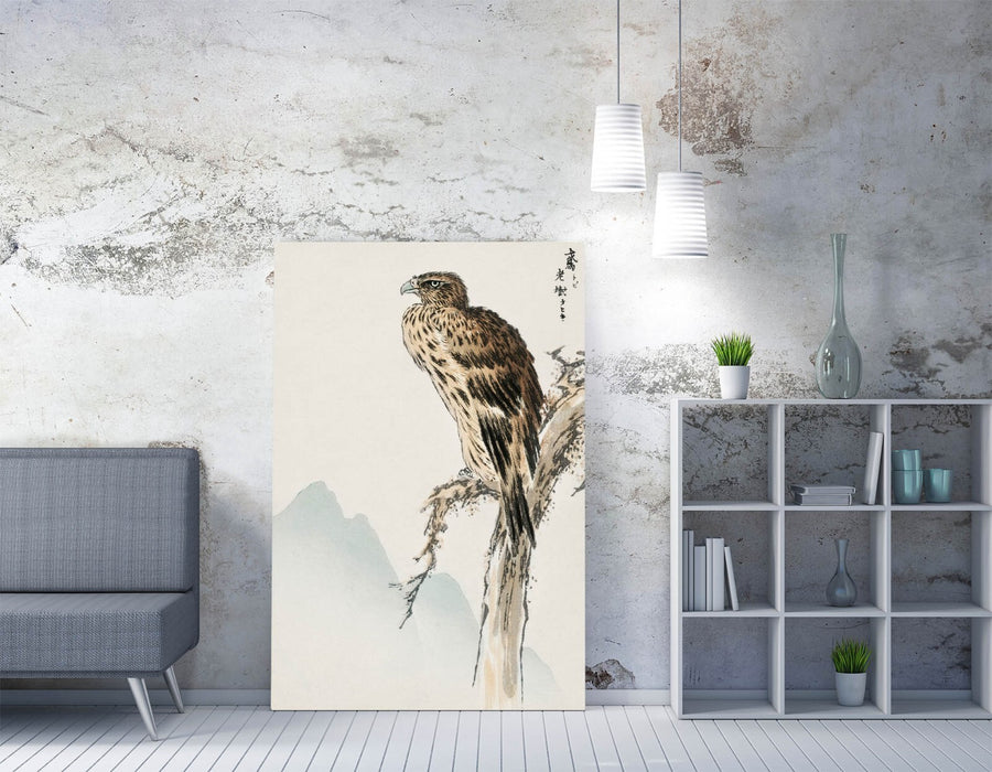 Canvas Wall Art – Numata Kashu Black Eared Kite Bird Print on Archival Grade Canvas