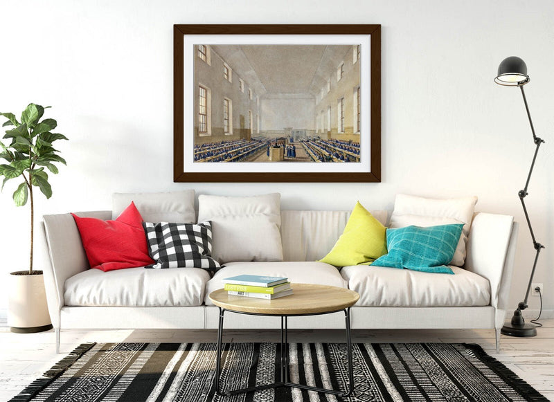 Framed Wall Art Featuring Augustus Charles Pugin The Grammar School Print – Handmade UK Frame
